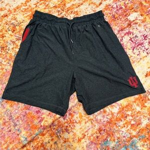 Colosseum Dark Gray and Red Athletic Shorts